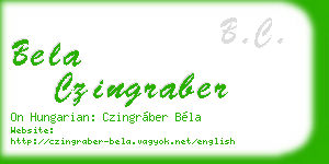 bela czingraber business card