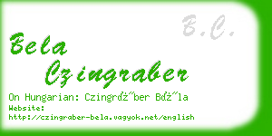 bela czingraber business card